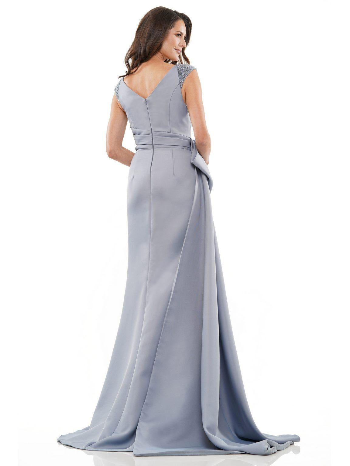 Mother of the Bride Dresses Long Cap Sleeve Formal Dress Wedgewood