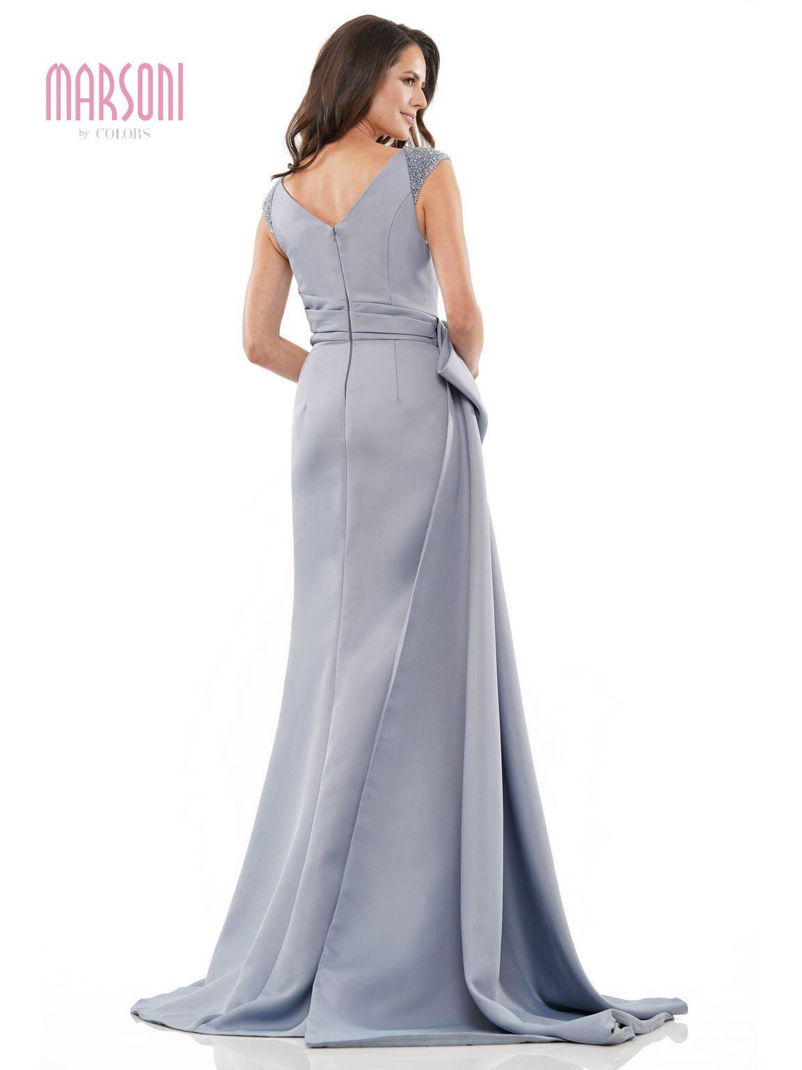 Marsoni MV1234 Long Cap Sleeve Formal Dress
