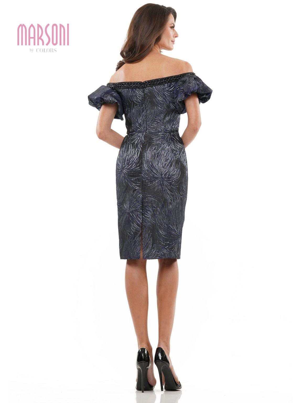 Marsoni MV1238 Short Off Shoulder Cocktail Dress