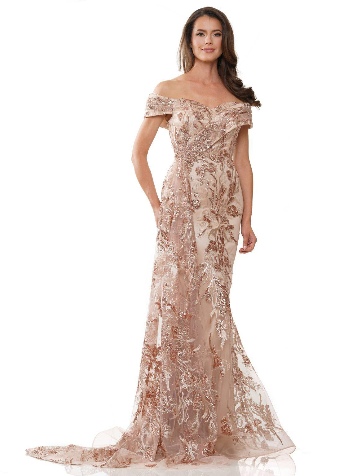 Formal Dresses Long Off Shoulder Formal Dress Gold