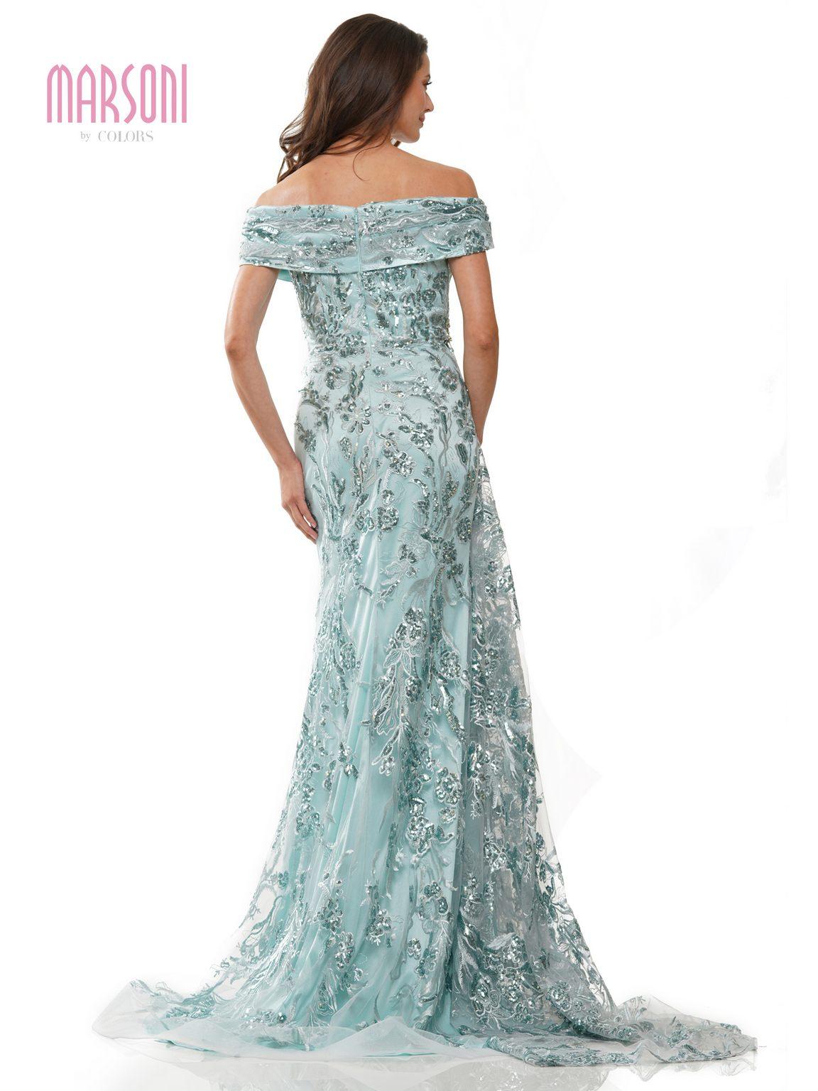 Marsoni MV1242 Long Off Shoulder Formal Dress