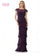 Mother of the Bride Dresses Long Cap Sleeve Formal Dress Eggplant