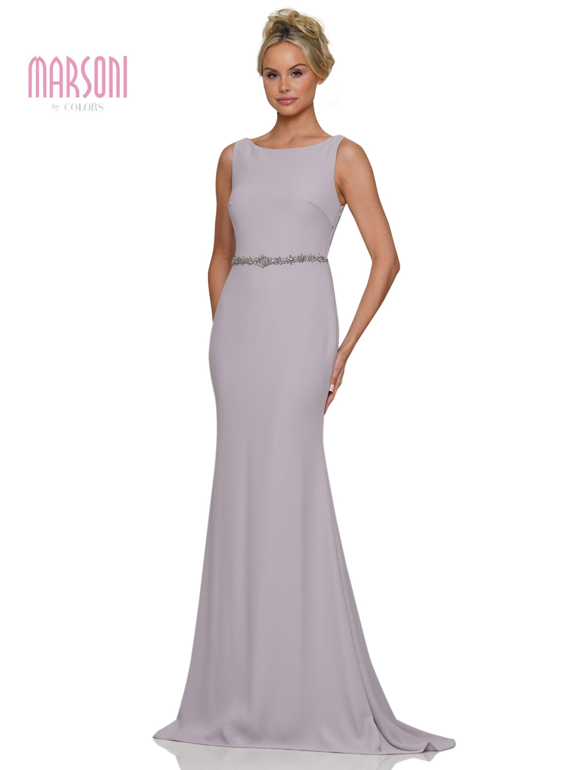 Marsoni MV1250 Long Sleeveless Fitted Formal Dress