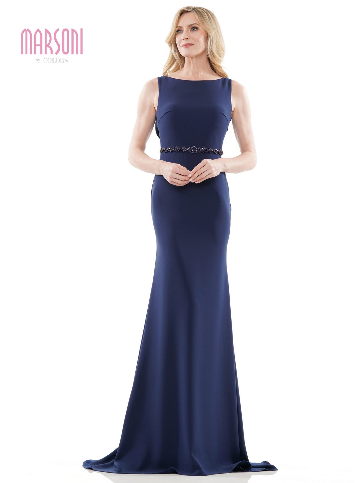 Marsoni MV1250 Long Sleeveless Fitted Formal Dress