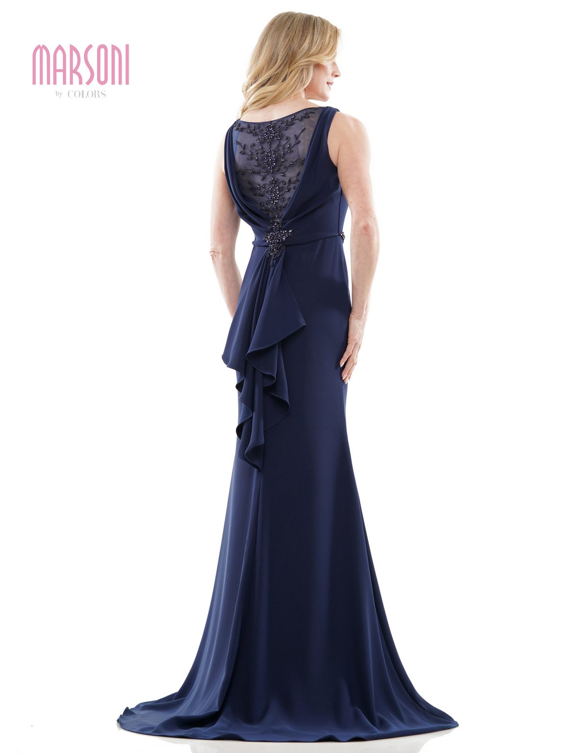 Marsoni MV1250 Long Sleeveless Fitted Formal Dress