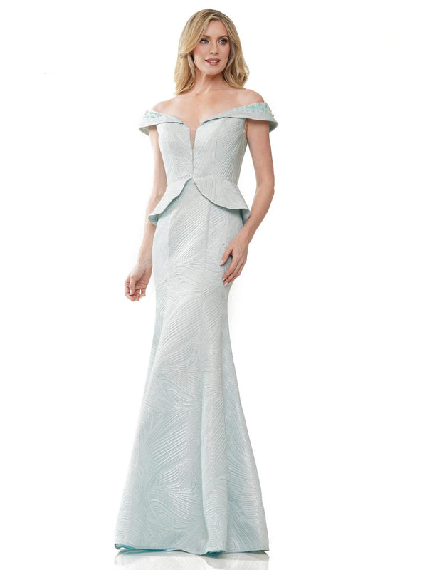 Marsoni MV1253 Mother of the Bride Long Beaded Off Shoulder Dress