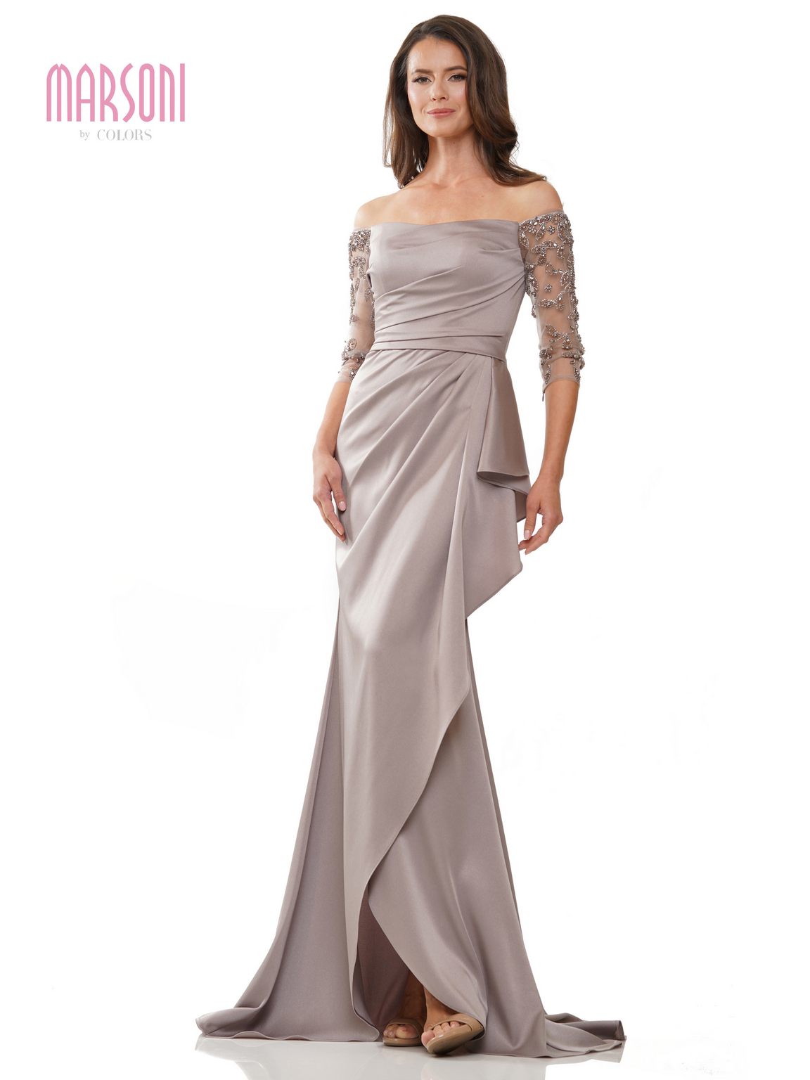 Marsoni MV1254 Long Off Shoulder Formal Dress
