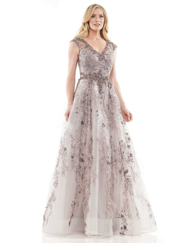 Marsoni MV1255 Long Cap Sleeve Formal Evening Dress