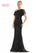 Mother of the Bride Dresses Mother of the Bride One Shoulder Lace Applique Dress Black