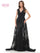 Formal Dresses Formal Embroidered Mesh Overskirt Dress Black