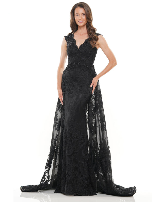 Marsoni MV1278 Formal Embroidered Mesh Overskirt Dress
