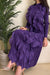 Formal Dresses Bodycon Long Sleeve Ruffle Stretch Dress Purple