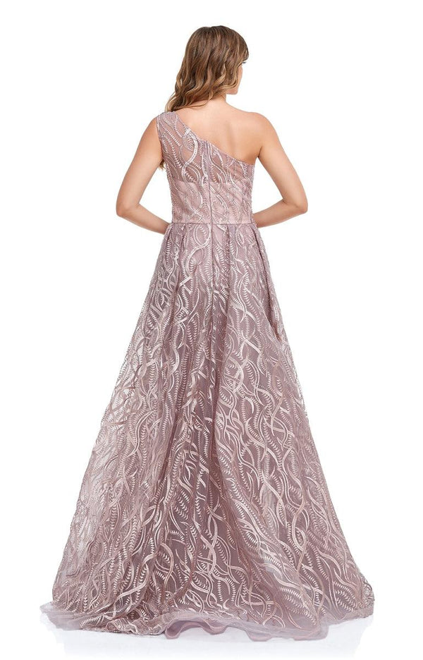 Prom Dresses Long One Shoulder Formal Prom Dress Dusty Rose