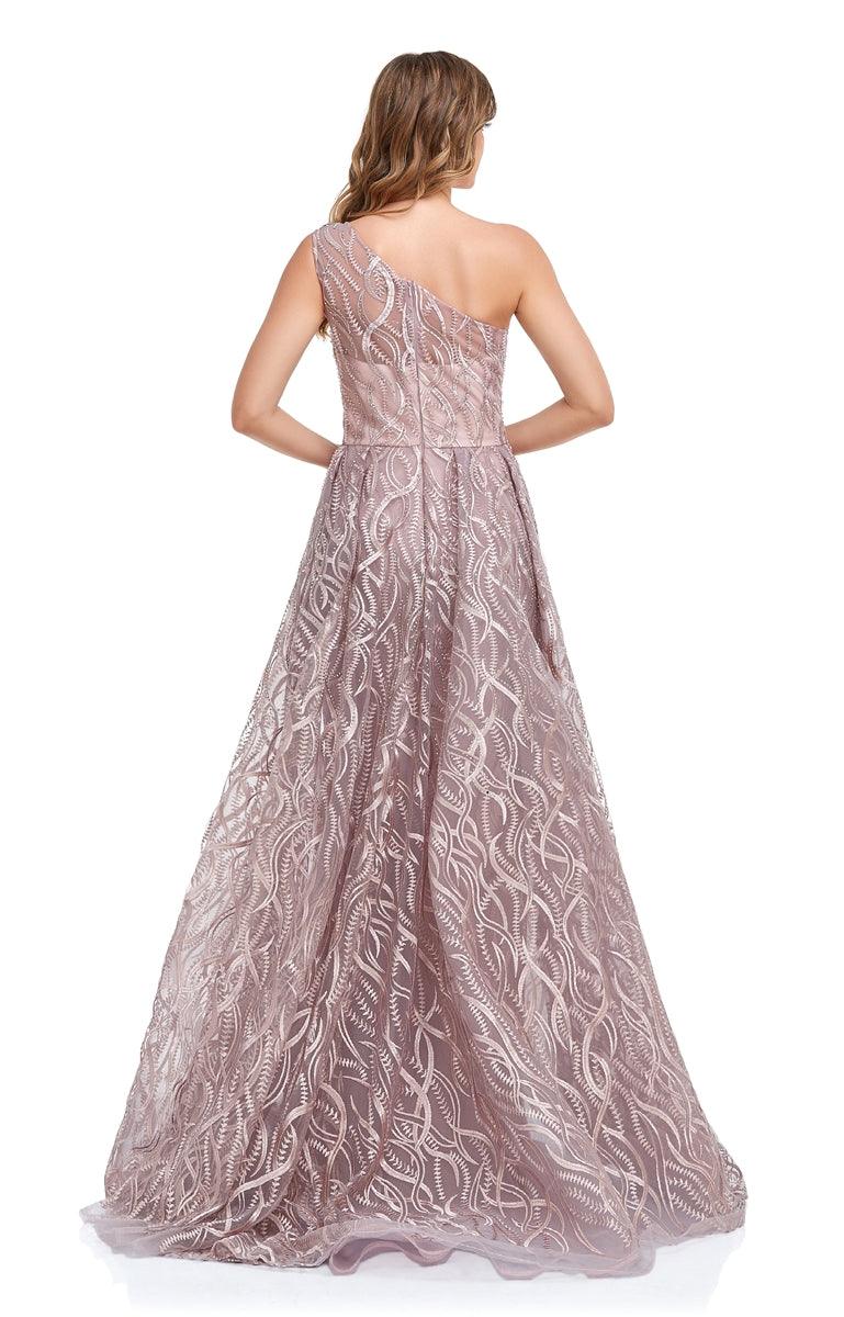 Prom Dresses Long One Shoulder Formal Prom Dress Dusty Rose