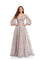 Prom Dresses Prom Long Puff Sleeve Glitter Ball Gown Dusty Rose