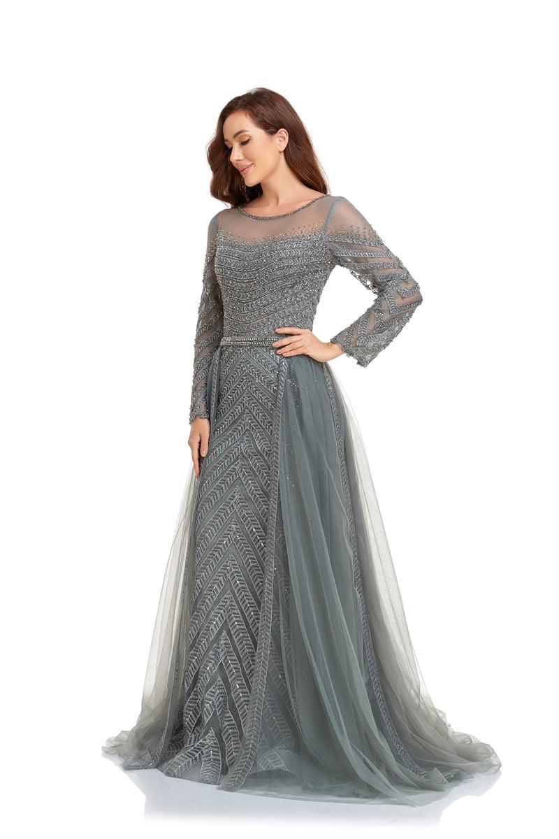 High Couture NR2230 Long Sleeve Formal Evening Dress