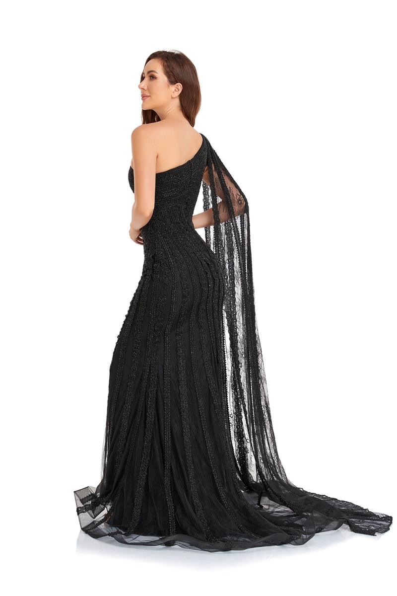 High Couture NR2233 Long One Shoulder Formal Prom Dress