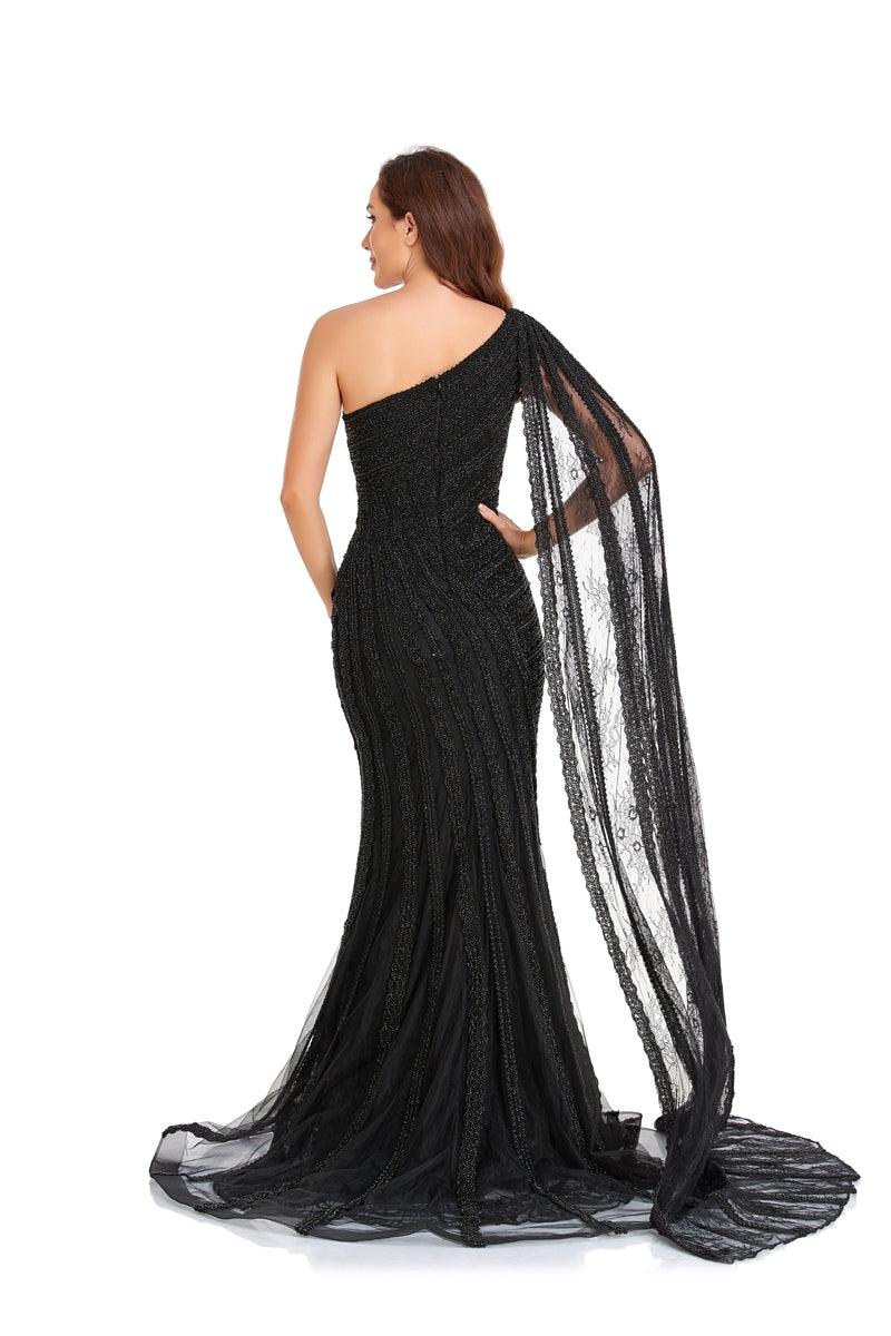 High Couture NR2233 Long One Shoulder Formal Prom Dress