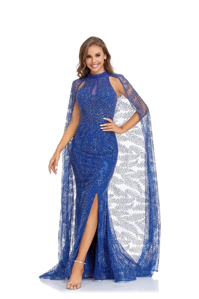 Prom Dresses Prom Long Halter Formal Evening Dress Royal Blue