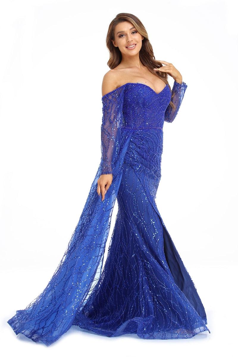 High Couture NR2245 Prom Long Off Shoulder Formal Dress