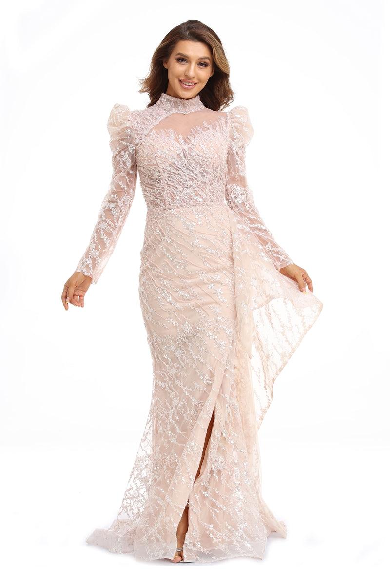 High Couture NR2246 Long Sleeve Formal Prom Gown