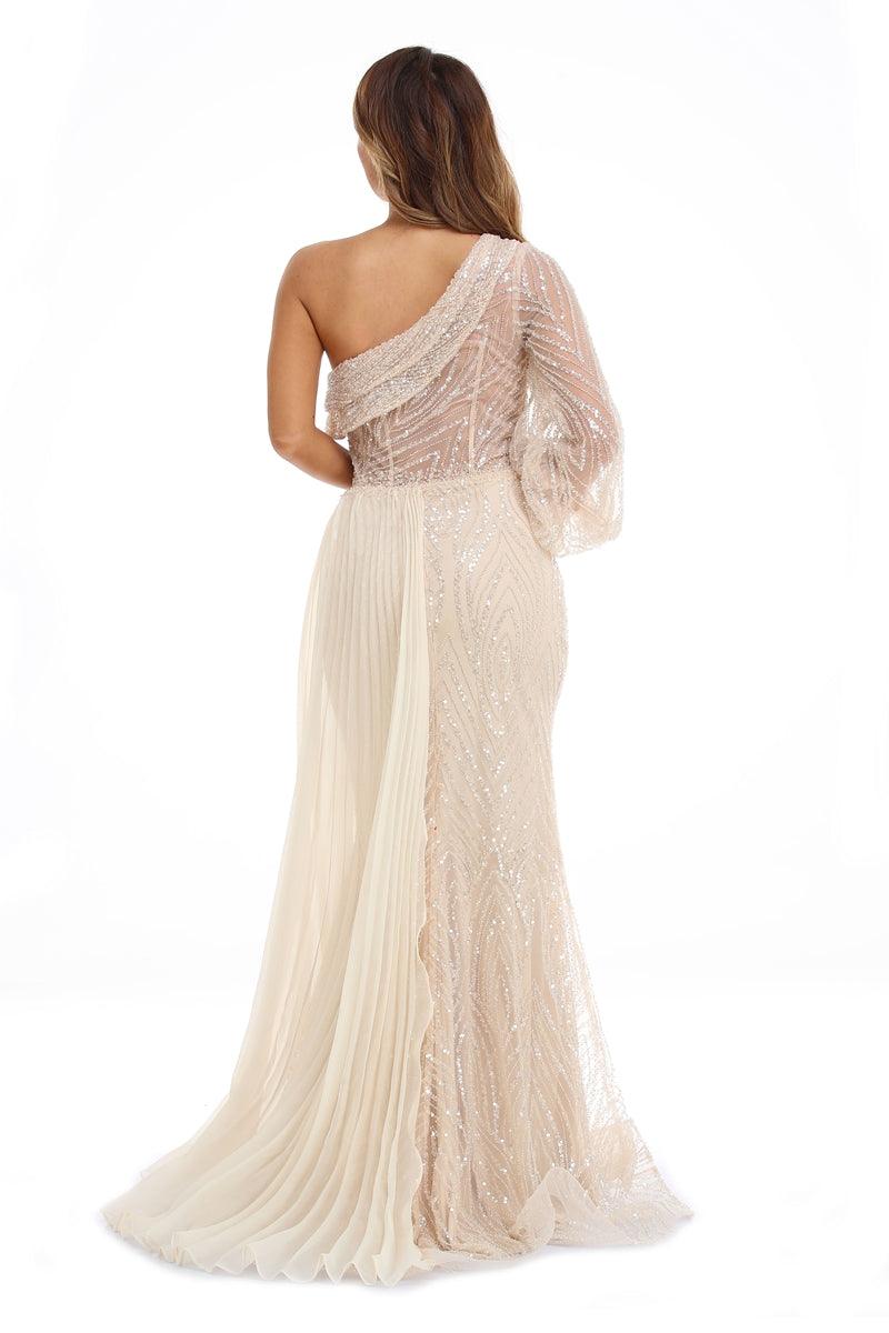 High Couture NR2248 Long Formal One Shoulder Prom Dress