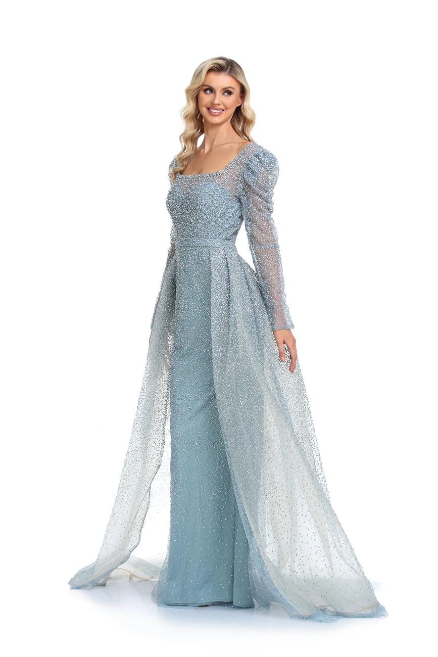 Prom Dresses Prom Long Sleeve Formal Evening Dress Blue