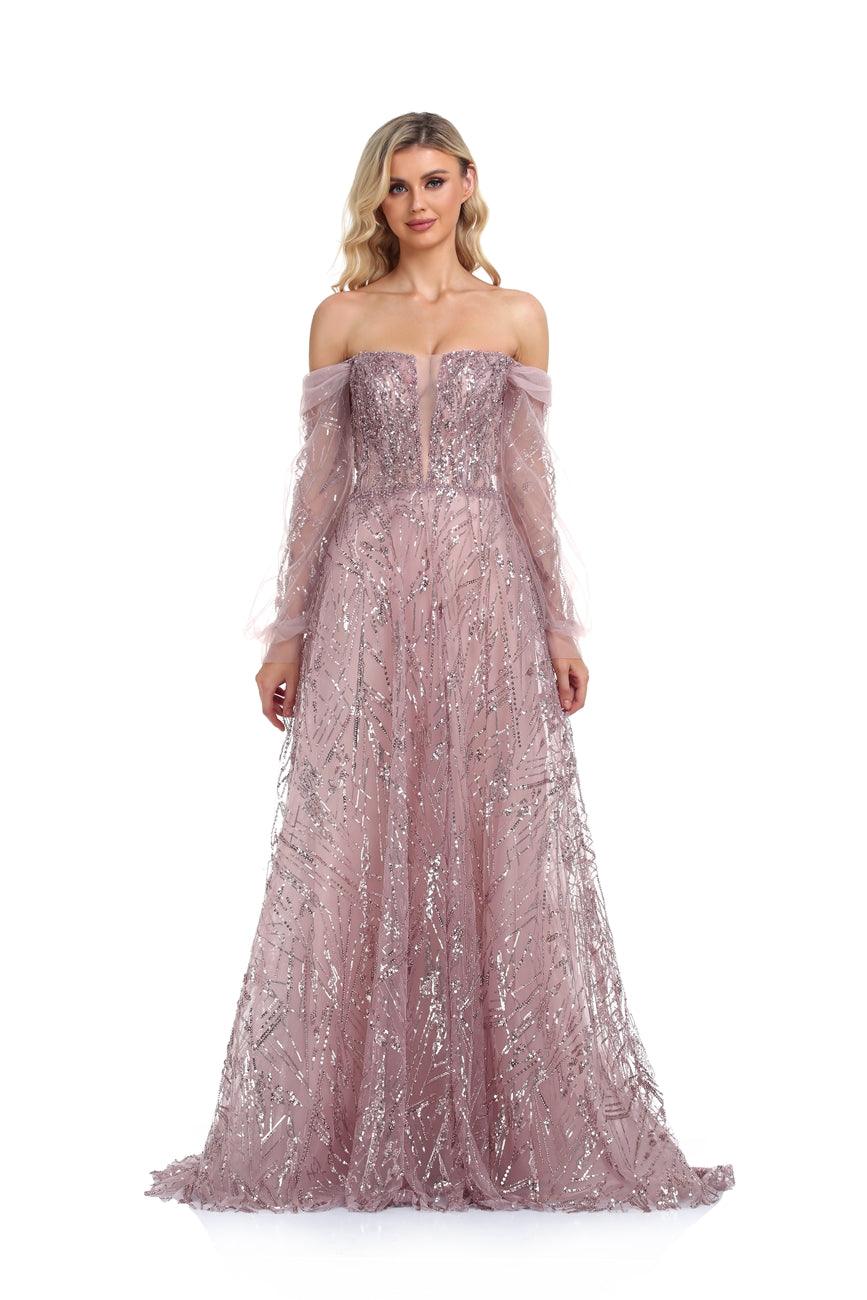 Prom Dresses Prom Long Off Shoulder Ball Gown Rose