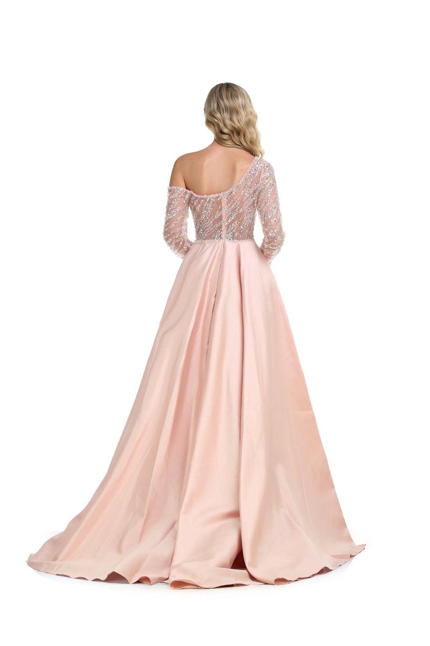 Prom Dresses Prom Long One Shoulder Formal Dress Champagne