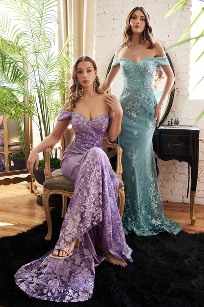 Formal Dresses Off Shoulder Formal Dress Violet