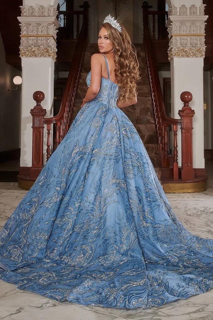 Portia and Scarlett PS22050 Long Spaghetti Strap Prom Ball Gown