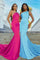 Prom Dresses Long One Shoulder Fitted Prom Dress Pink
