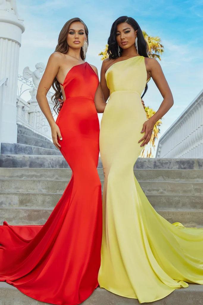 Portia and Scarlett PS22358 Long One Shoulder Fitted Prom Dress Portia and Scarlett PS22358 Long One Shoulder Fitted Prom Dress
