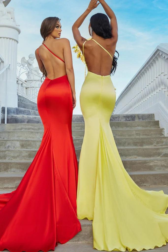 strapless open back dress Dark Navy Prom Dresses Off The Shoulder Sweetheart Spaghetti Straps Lo