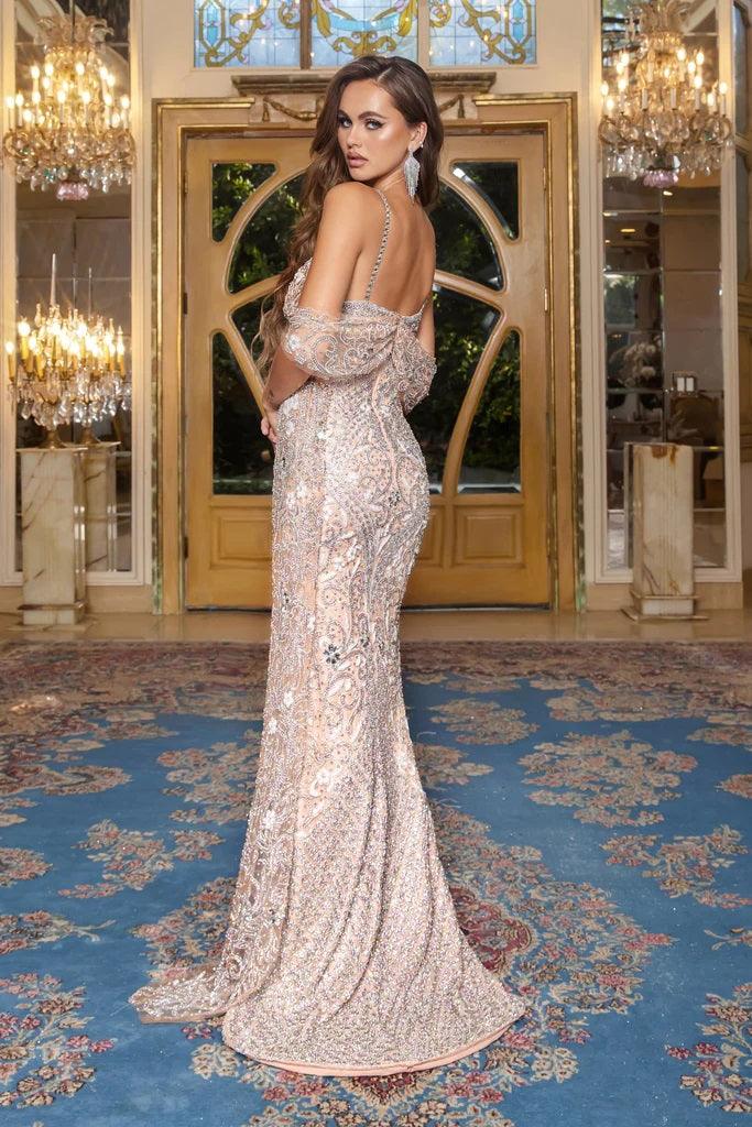 Portia and Scarlett PS22436C Long Off Shoulder Prom Gown