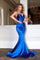 Prom Dresses Long Strapless Mermaid Prom Gown Cobalt