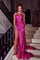 Prom Dresses Long Formal Glitter Prom Dress Hot Pink