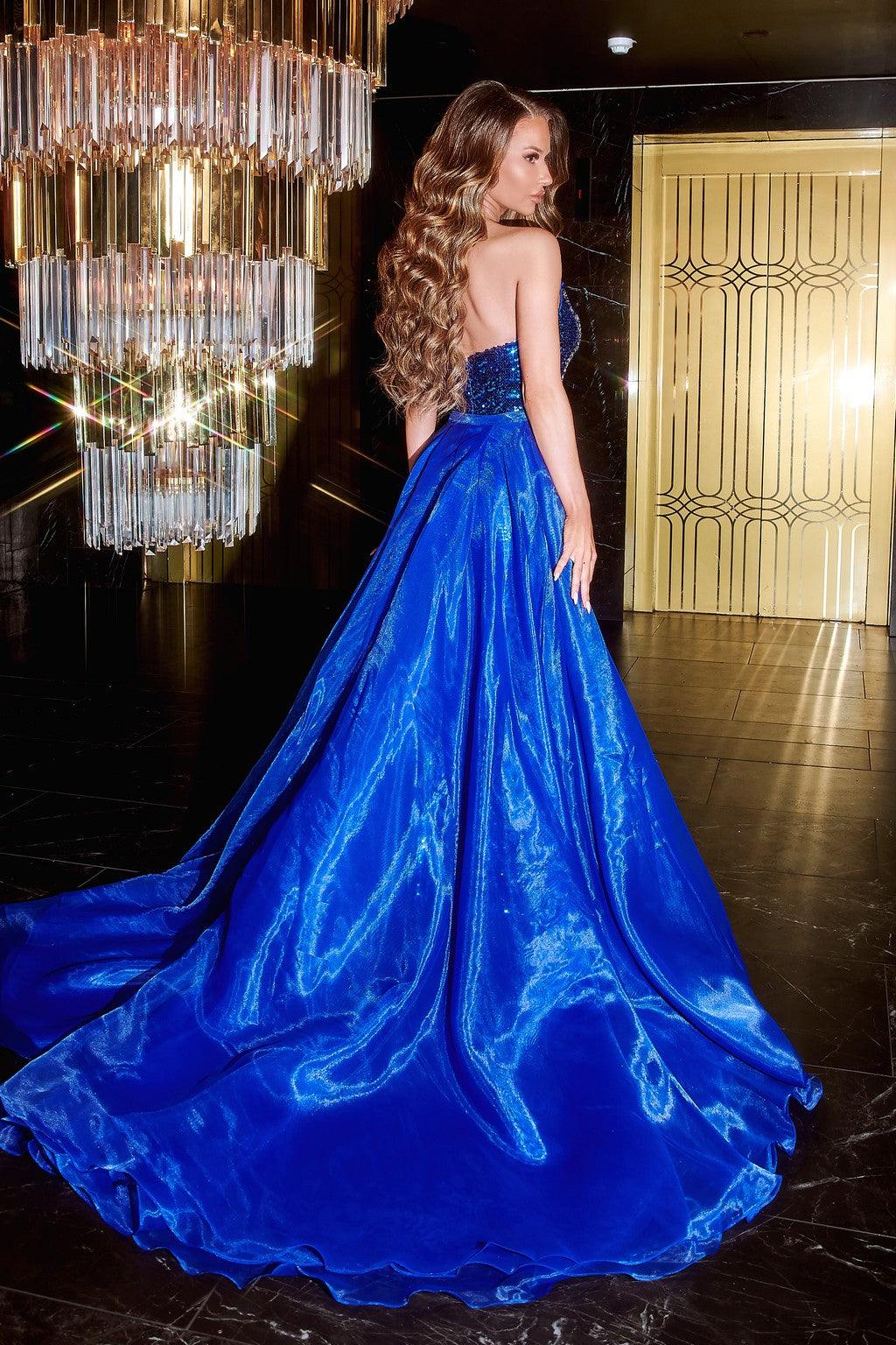 Portia and Scarlett PS22582S Long Strapless Fitted Prom Dress