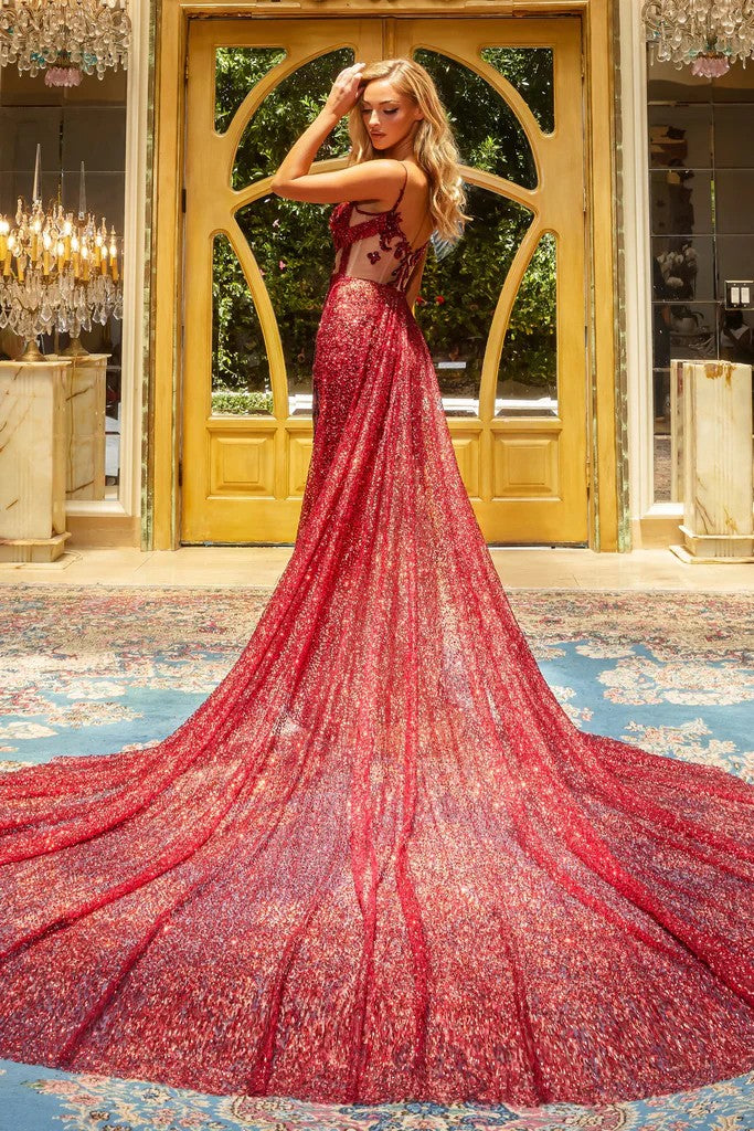 Prom Dresses Long Fitted Prom Dress Deep Red