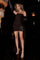 Cocktail Dresses Short Strapless Fitted Overskirt Dress Black