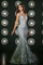 Prom Dresses Long Sleeveless Mermaid Prom Gown Silver