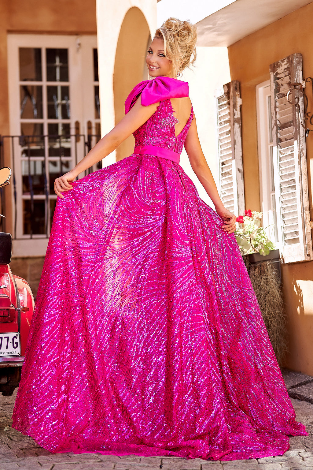 Portia and Scarlett PS23169 High Low Sleeveless Formal Overskirt Prom Dress