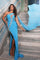 Prom Dresses Long One Shoulder Fitted Prom Dress Blue