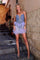 Cocktail Dresses Homecoming Strapless Beaded Feathers Short Dress Purple
