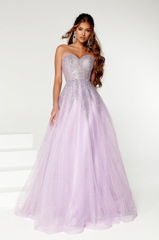 Prom Dresses Long Strapless Prom Ball Gown Lilac