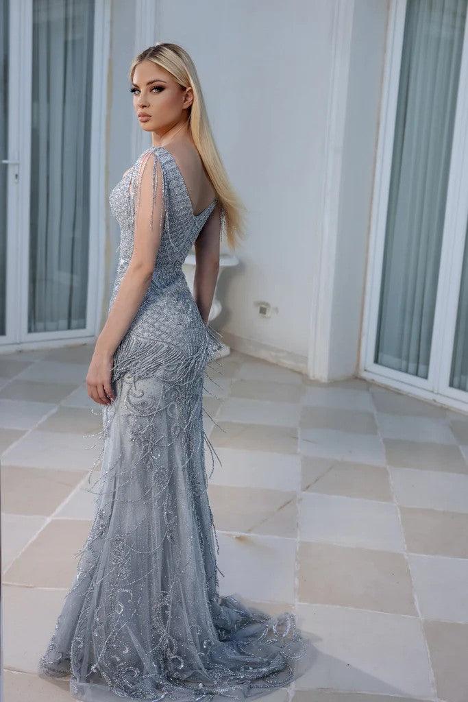 Portia and Scarlett's Beaded Fringe Gown: Glamorous Sophistication for Unforgettable Nights main image 1
