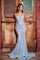 Prom Dresses Formal Beaded Prom Long Dress Cinderella Blue
