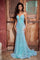 Prom Dresses Long Prom Beaded Dress Celeste Blue