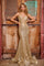 Prom Dresses Formal Beaded Prom Long Dress Gold