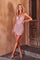 Cocktail Dresses Homecoming Short Strapless Beaded Dress Pink